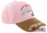 NEW! BOOTS & BLING IT'S A COWGIRL THING FAUX LEATHER BALL CAP HAT PINK