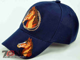 HORSE RODEO COWBOY COWGIRL CAP HAT NAVY