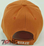 HORSE RODEO COWBOY COWGIRL CAP HAT ORANGE