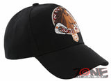 NEW! HORSE BELT RODEO COWBOY COWGIRL BALL CAP HAT BLACK