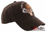 NEW! HORSE BELT RODEO COWBOY COWGIRL BALL CAP HAT BROWN