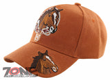 NEW! HORSE BELT RODEO COWBOY COWGIRL BALL CAP HAT ORANGE