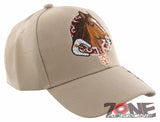 NEW! HORSE BELT RODEO COWBOY COWGIRL BALL CAP HAT TAN