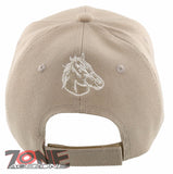NEW! HORSE BELT RODEO COWBOY COWGIRL BALL CAP HAT TAN