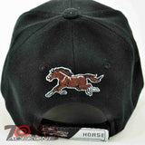 BROWN HORSE COWBOY COWGIRL CAP HAT BLACK