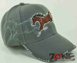 BROWN HORSE COWBOY COWGIRL CAP HAT GRAY