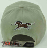 BROWN HORSE COWBOY COWGIRL CAP HAT TAN