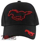 NEW HORSE RACING SPORT MUSTANG SHADOW CAP HAT BLACK