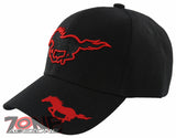NEW HORSE RACING SPORT MUSTANG SHADOW CAP HAT BLACK