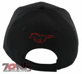 NEW HORSE RACING SPORT MUSTANG SHADOW CAP HAT BLACK