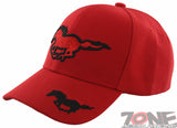 NEW HORSE RACING SPORT MUSTANG SHADOW CAP HAT RED