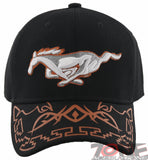 NEW HORSE RACING SPORT MUSTANG DECO CAP HAT BLACK