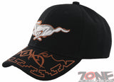 NEW HORSE RACING SPORT MUSTANG DECO CAP HAT BLACK