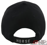 NEW HORSE RACING SPORT MUSTANG DECO CAP HAT BLACK