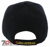 NEW! KOREA VETERAN MILITARY KOR VET CAP HAT BLACK