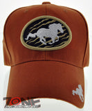 NEW! HORSE COWBOY ROUND CAP HAT ORANGE