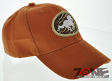 NEW! HORSE COWBOY ROUND CAP HAT ORANGE