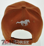 NEW! HORSE COWBOY ROUND CAP HAT ORANGE