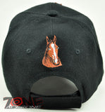 NEW! TWO HORSE SHADOW COWBOY COWGIRL SPORT RODEO CAP HAT BLACK