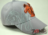 NEW! TWO HORSE SHADOW COWBOY COWGIRL SPORT RODEO CAP HAT GRAY