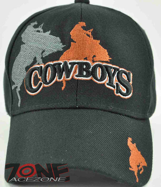 NEW! RODEO COWBOYS CAP HAT BLACK