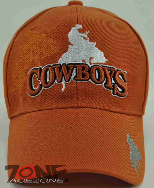 NEW! RODEO COWBOYS CAP HAT ORANGE