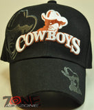 WHOLESALE NEW! COWBOYS W/SHADOW CAP HAT BLACK