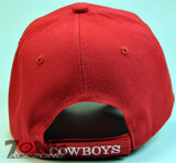 WHOLESALE NEW! COWBOYS W/SHADOW CAP HAT RED