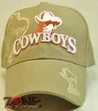 WHOLESALE NEW! COWBOYS W/SHADOW CAP HAT TAN