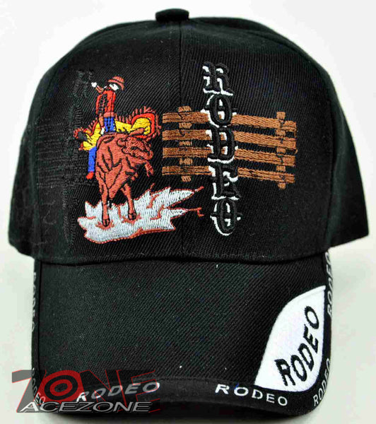 NEW! RODEO COWBOY CAP HAT N1 BLACK