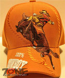 WHOLESALE NEW! 100% COWBOY CAP HAT ORANGE