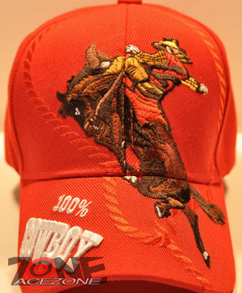 WHOLESALE NEW! 100% COWBOY CAP HAT RED