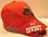 WHOLESALE NEW! 100% COWBOY CAP HAT RED