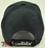NEW! RODEO COWBOY BULL RIDER GONE RIDIN CAP HAT BLACK