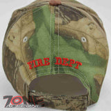 FIRE DEPT FIRE FIRST IN LAST OUT FLAMES CAP HAT CAMO