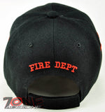 FD FIRE DEPT FIRST IN LAST OUT FLAMES N1 CAP HAT BLACK