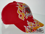 FD FIRE DEPT RESCUE FLAMES CAP HAT F1 RED