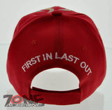 FD FIRE DEPT RESCUE FLAMES CAP HAT F1 RED