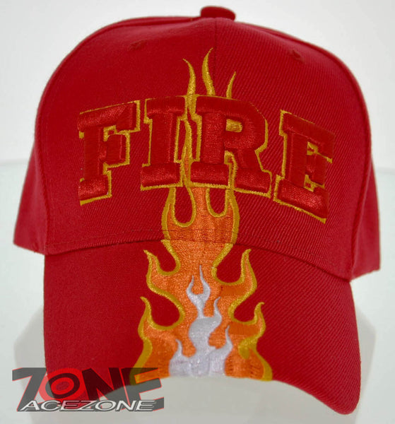FD FIRE DEPT MIDDLE FLAMES N1 CAP HAT RED