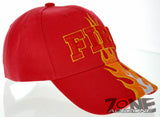 FD FIRE DEPT MIDDLE FLAMES N1 CAP HAT RED