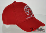 FD FIRE DEPT FIRST IN LAST OUT SHADOW N1 CAP HAT RED
