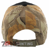 HUNT SHUT UP AND HUNT! DEER OUTDOOR HUNTING BALL CAP HAT BLACK SAND FOREST CAMO
