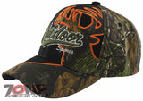 OUTDOOR SPORTS DEER SHADOW HUNTING BALL CAP HAT BLACK GREEN FOREST CAMO