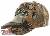 OUTDOOR SPORTS DEER SHADOW HUNTING BALL CAP HAT TAN SAND FOREST CAMO