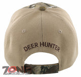 NEW! DEER HUNTER OUTDOOR SPORTS BALL CAP HAT FOREST CAMO TAN