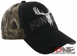 NEW! DEER HUNTER SKULL BUCK OUTDOOR SPORTS CAP HAT BLACK CAMO