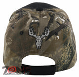 NEW! DEER HUNTER SKULL BUCK OUTDOOR SPORTS CAP HAT BLACK CAMO