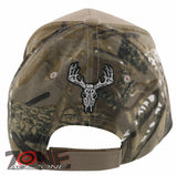 NEW! DEER HUNTER SKULL BUCK OUTDOOR SPORTS CAP HAT TAN CAMO