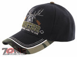 NEW! DEER HUNTER LIVE TO HUNT BUCK OUTDOOR SPORTS CAP HAT BLACK CAMO