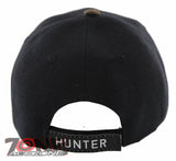 NEW! DEER HUNTER LIVE TO HUNT BUCK OUTDOOR SPORTS CAP HAT BLACK CAMO